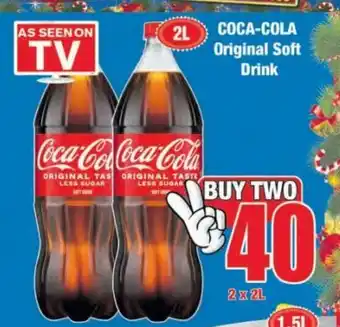 Boxer Coca-Cola Original Soft Drink 2x 2L offer