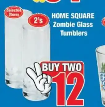 Boxer Home Square Zombie Glass Tumblers offer