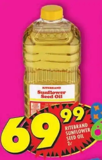 Shoprite Ritebrand sunflower seed oil offer