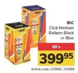 BIC Click Medium Ballpen Black or Blue
