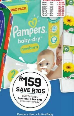 Pick n Pay Pampers disposable nappies offer