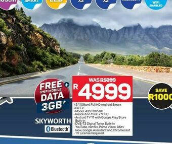 Pick n Pay Hypermarket Skyworth 43" uhd android smart tv offer