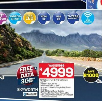 Pick n Pay Hypermarket Skyworth 43" uhd android smart tv offer