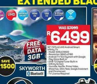 Pick n Pay Hypermarket Skyworth 50" uhd smart android tv offer
