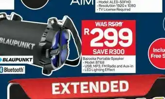 Pick n Pay Hypermarket Bazooka bluetooth speakers offer