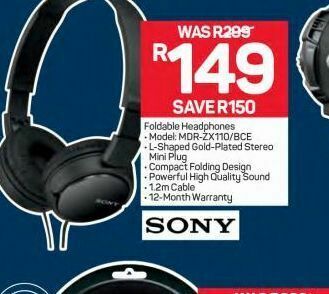 Pick n Pay Hypermarket Sony foldable headphones offer