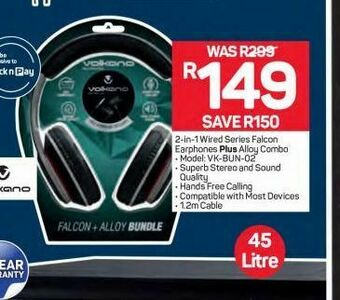 Pick n Pay Hypermarket Volkano headphones offer