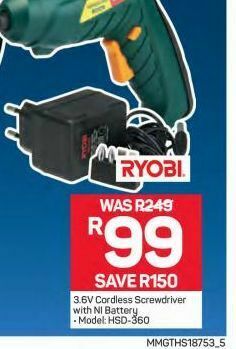 Pick n Pay Hypermarket Ryobi screwdriver offer
