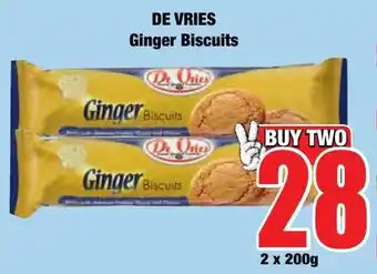 Boxer Superstores DE VRIES Ginger Biscuits offer
