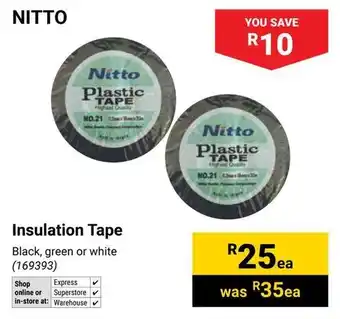 Builders Warehouse NITTO Insulation Tape offer