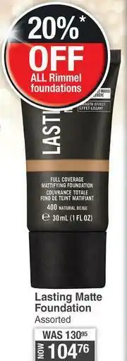 Dis-Chem Rimmel Lasting Matte Foundation Assorted offer