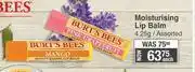 Dis-Chem Burt's Bees Moisturising Lip Balm Assorted-4.25g Each offer