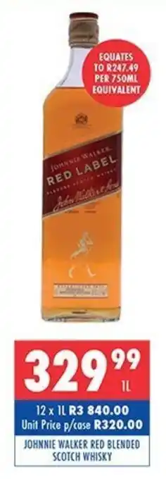 Ultra Liquors Johnnie walker red blended scotch whisky offer