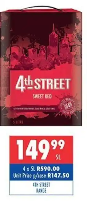 Ultra Liquors 4th street range offer