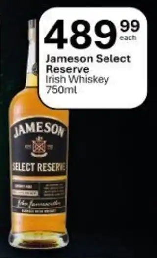 Liquor City Jameson Select Reserve Irish Whiskey offer