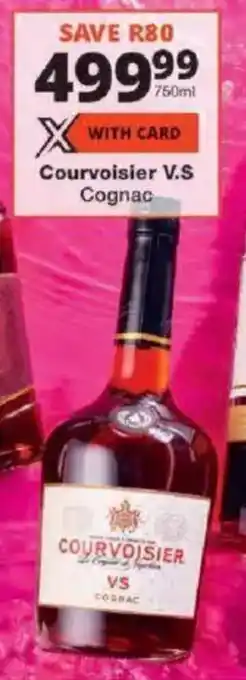 Checkers Courvoisier V.S Cognac offer
