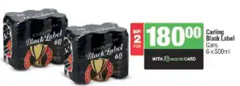 Spar Tops CARLING Black Label Cans offer