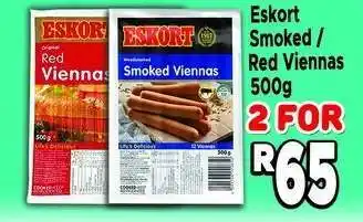 Supa Store Eskort Smoked/Red Viennas 500g offer