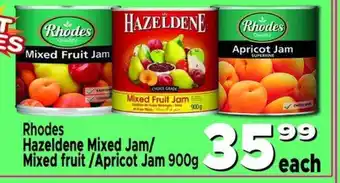 Supa Store Rhodes Hazeldene Mixed Jam/Mixed fruit/Apricot Jam 900g offer