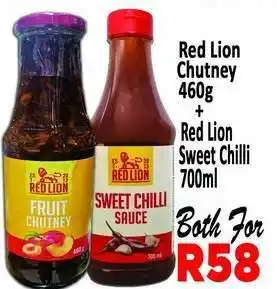 Supa Store Red Lion Chutney 460g + Red Lion Sweet Chilli 700ml offer
