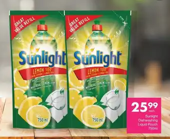 Save Sunlight Dishwashing Liquid Pouch offer