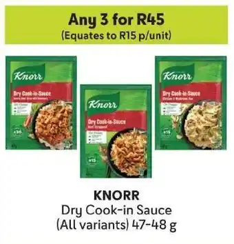 Makro KNORR Dry Cook-in Sauce offer