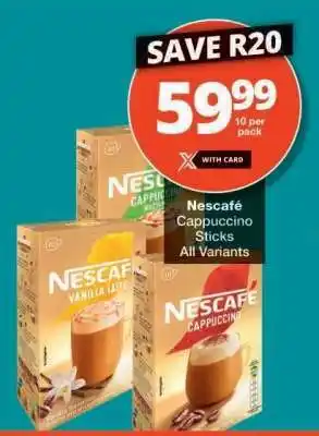 Checkers Nescafé Cappuccino Sticks offer