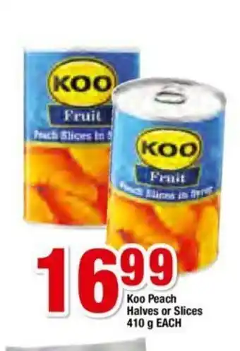 OK Foods Koo Peach Halves or Slices 410g each offer
