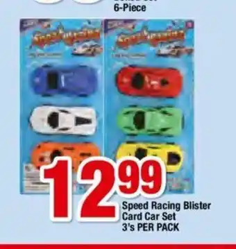 OK Foods Speed Racing Blister Card Car Set 3's per pack offer