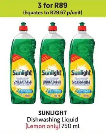 Makro SUNLIGHT Dishwashing Liquid offer