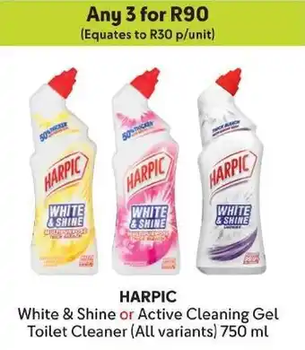 Makro HARPIC White & Shine or Active Cleaning Gel Toilet Cleaner offer