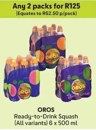 Makro OROS Ready-to-Drink Squash offer