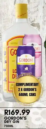 Prestons Gordon's dry gin offer