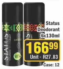 J&E Cash and Carry Status Deodorant offer