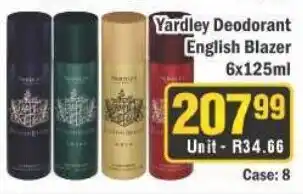 J&E Cash and Carry Yardley Deodorant English Blazer offer