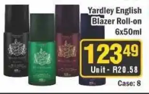 J&E Cash and Carry Yardley English Blazer Roll-on offer