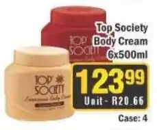 J&E Cash and Carry Top Society Body Cream offer