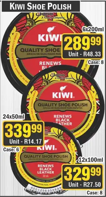 J&E Cash and Carry Kiwi Shoe Polish offer