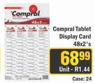 J&E Cash and Carry Compral Tablet Display Card offer
