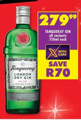 Shoprite Tanqueray Gin offer