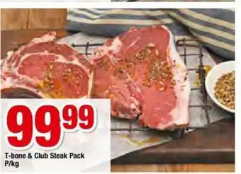 OK Foods T-Bone & Club Steak Pack p/kg offer