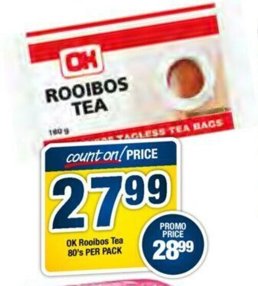 Ok Rooibos Tea 80's per pack offer at OK Foods