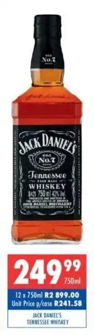 Ultra Liquors Jack Daniel's Tennessee Whiskey 750 ml offer