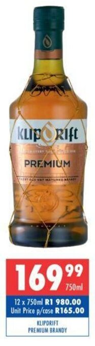 Ultra Liquors Klipdrift Premium Brandy 750ml offer