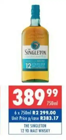 Ultra Liquors The Singleton 12 YO Malt Whisky 750ml offer