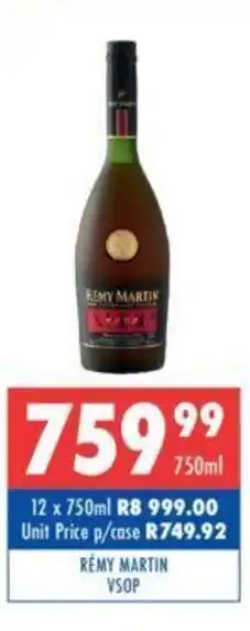 Ultra Liquors Remy Martin VSOP 750ml offer