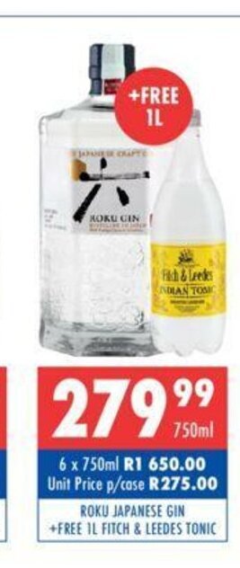 Ultra Liquors Roku Japanese Gin 750ml offer
