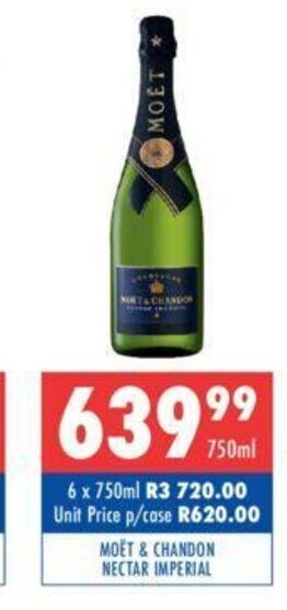 Ultra Liquors Moet & Chandon Nectar Imperial 750ml offer