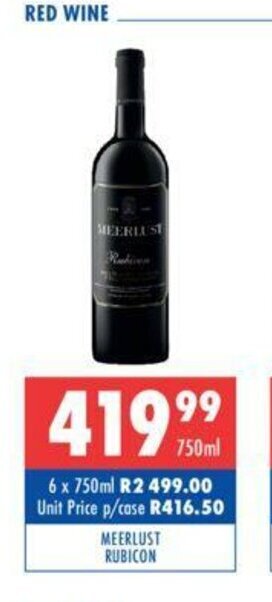 Meerlust Rubicon 750ml