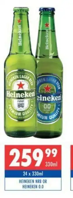 Ultra Liquors Heineken NRB or Heineken 0.0 24 x 330ml offer